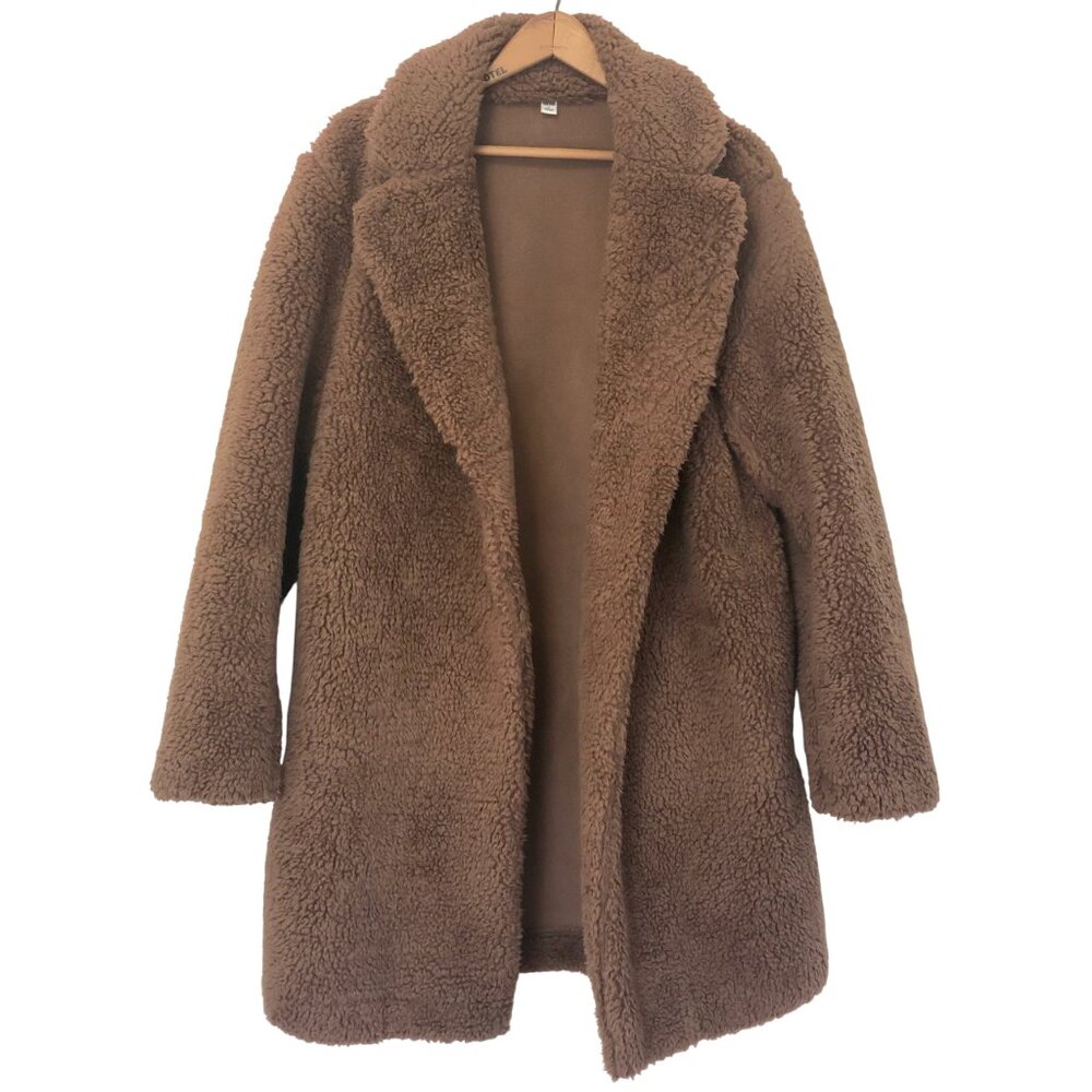 Uniqlo Brown Faux Shearling Teddy Coat